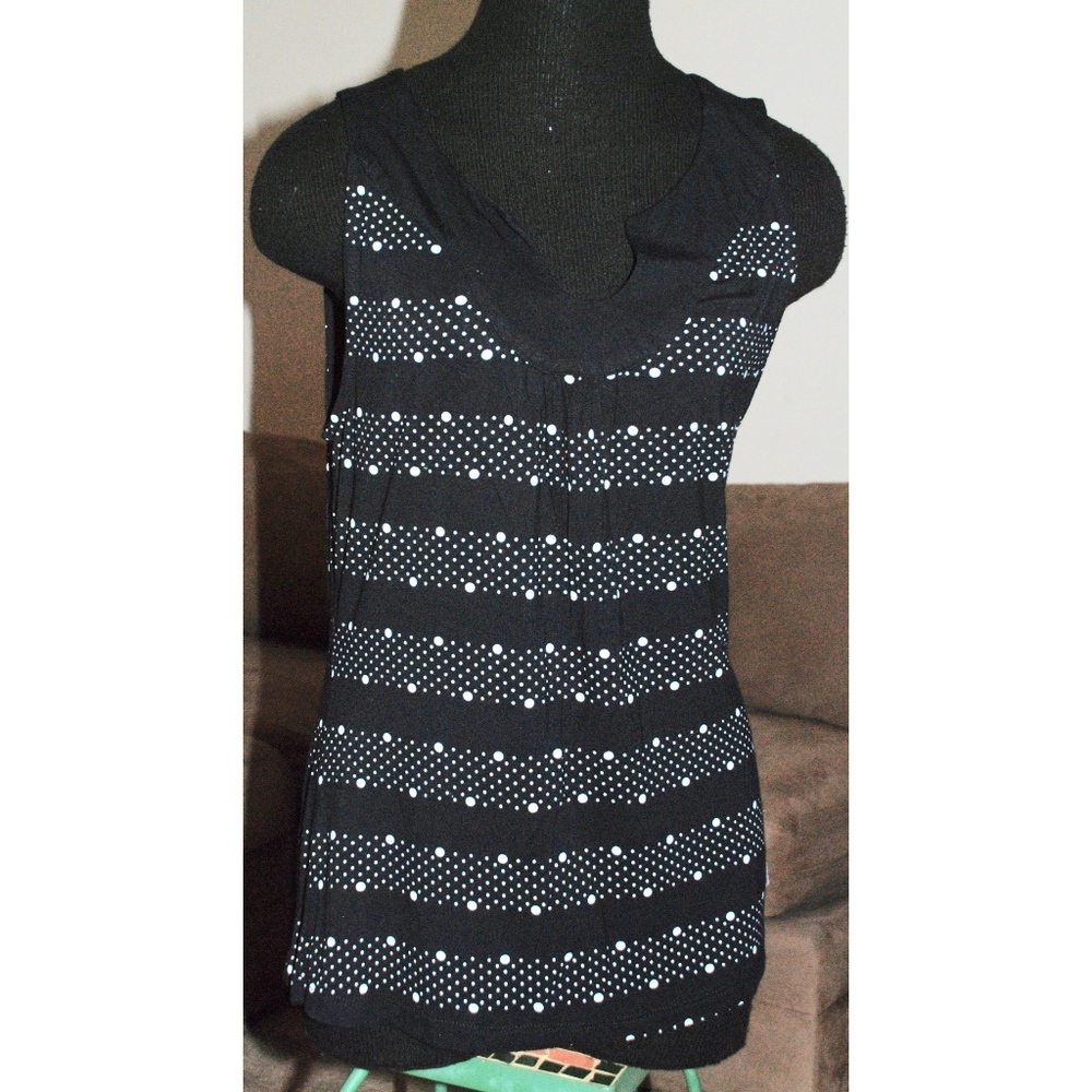 Black & White Polka Dot Top, Tommy Hilfiger, S